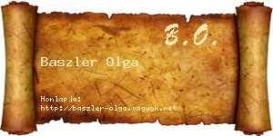 Baszler Olga névjegykártya